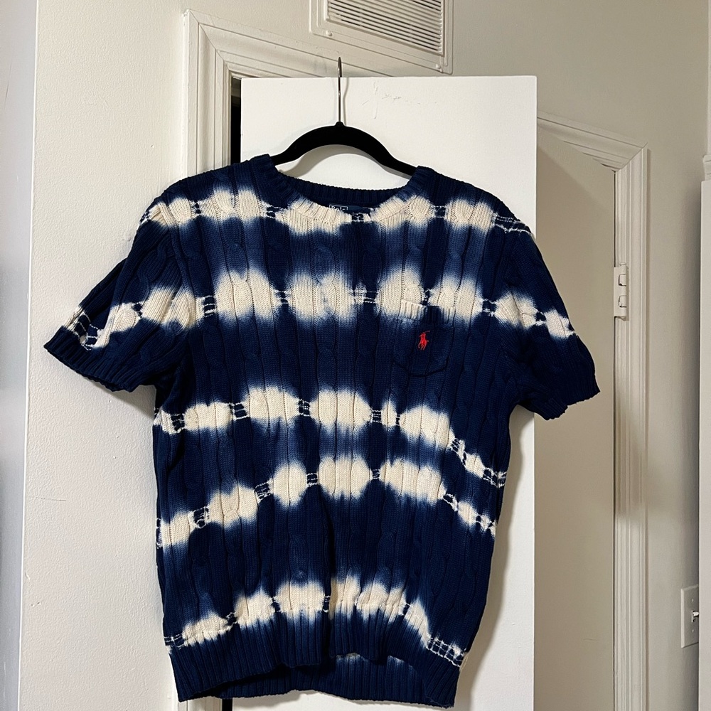 Ralph Lauren tie-dye cable cotton sweater